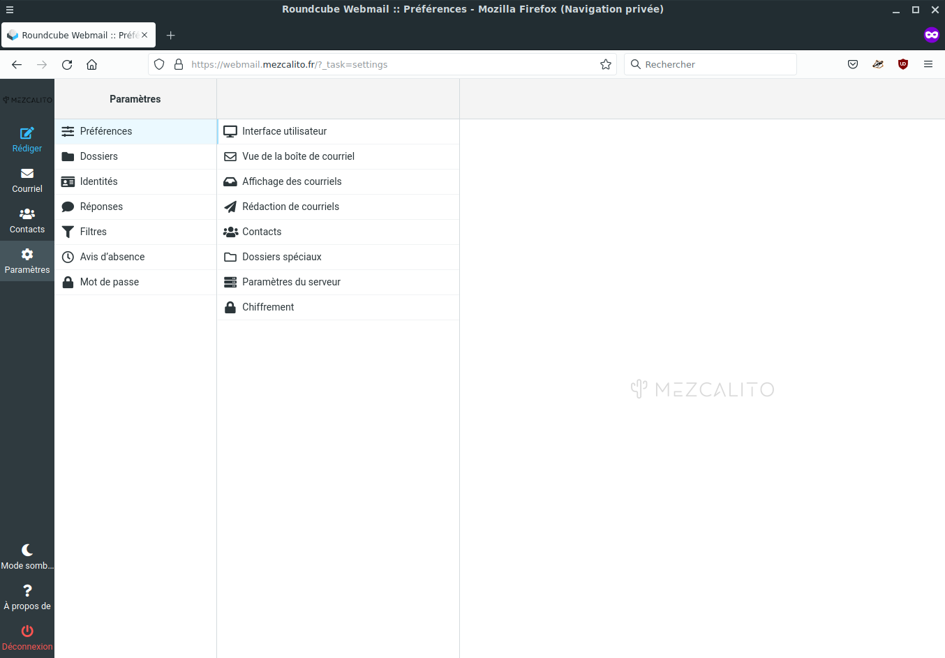 Paramètres > Filtres