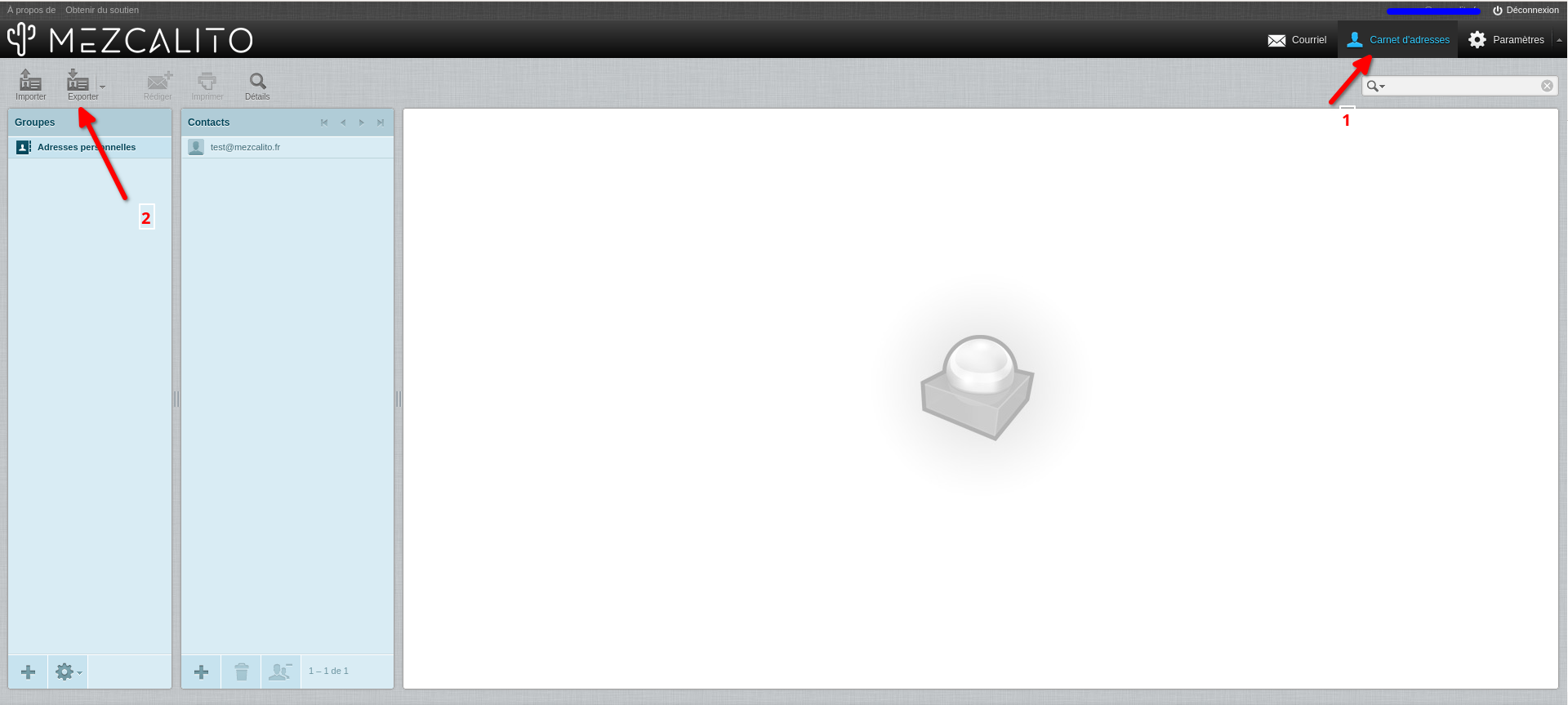 Carnet d'adresses export